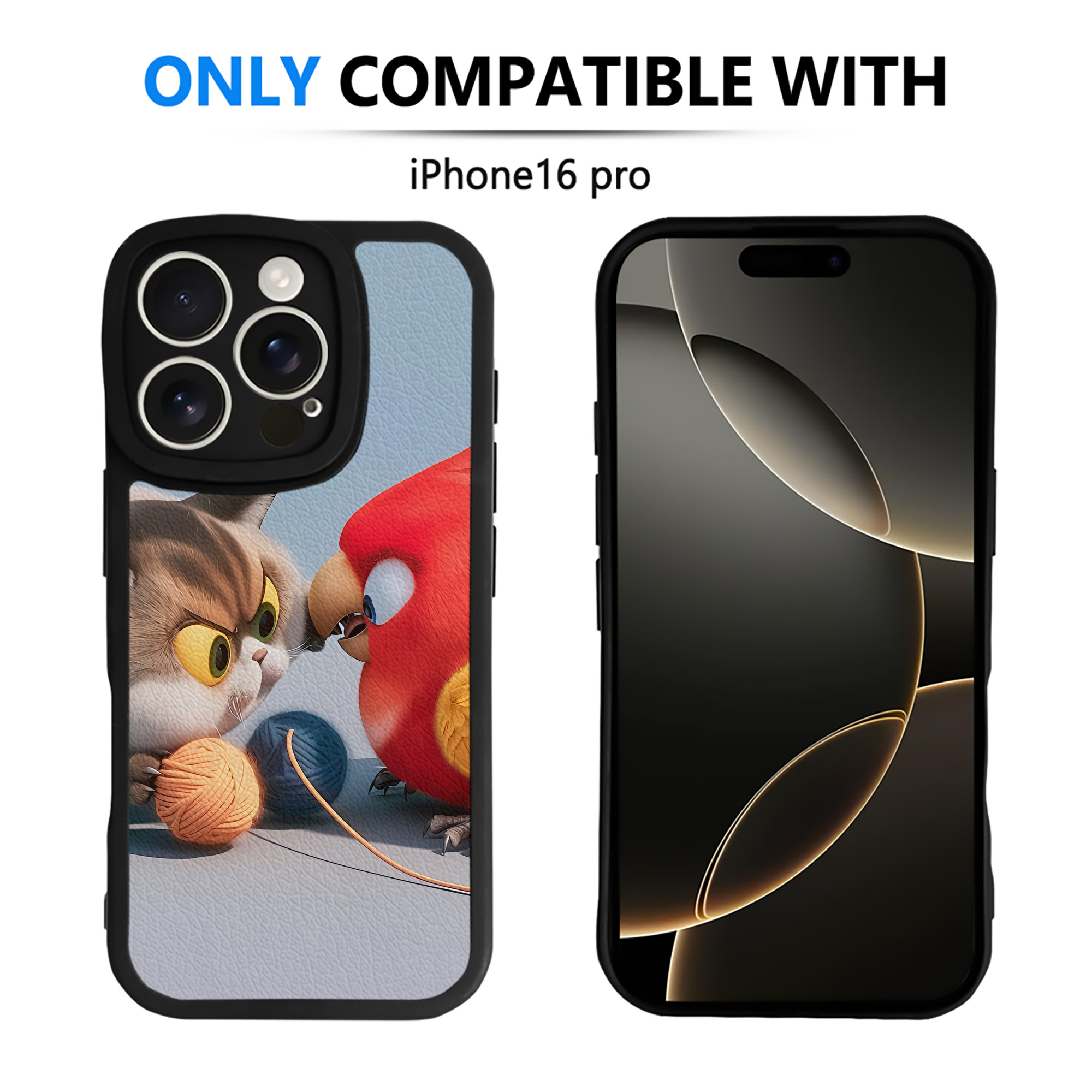 （画像用） Angry Birds アングリーバード 【iPhone 16シリーズ対応】シリコンスマホケース（レザー調） 材質：シリコン
